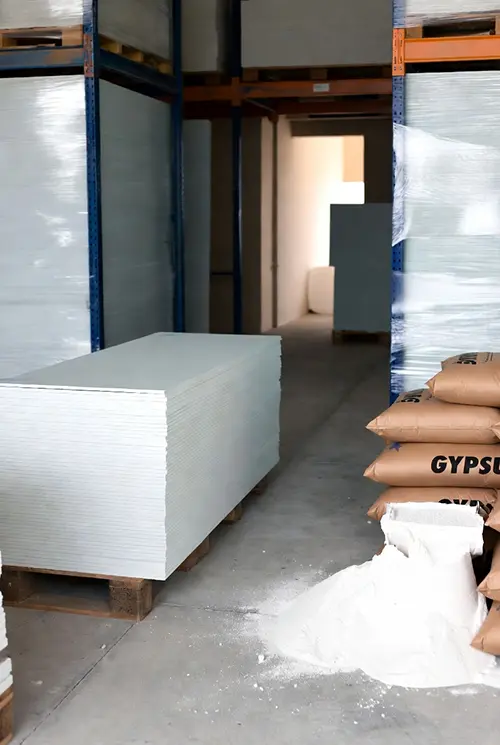 نگهداری گچ در انبار