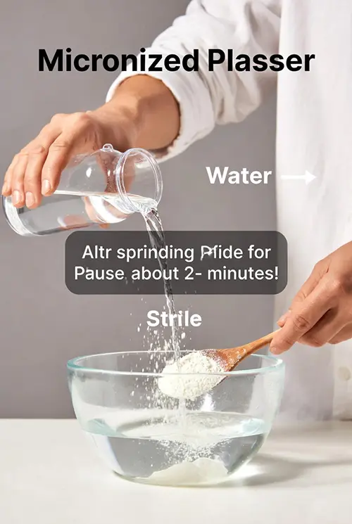 ترکیب گچ میکرونیزه با آب