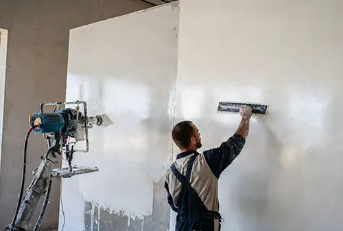 مقایسه سرعت اجرا گچ پاششی و گچ ساتن