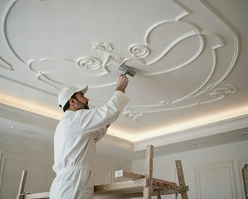 جرای دقیق‌ترین ابزارهای دکوراتیو با گچ مش ۲۰۰ رازی