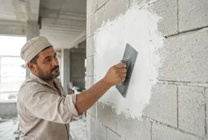 اجرای گچ روی دیوار هبلکس و انتخاب گچ مناسب